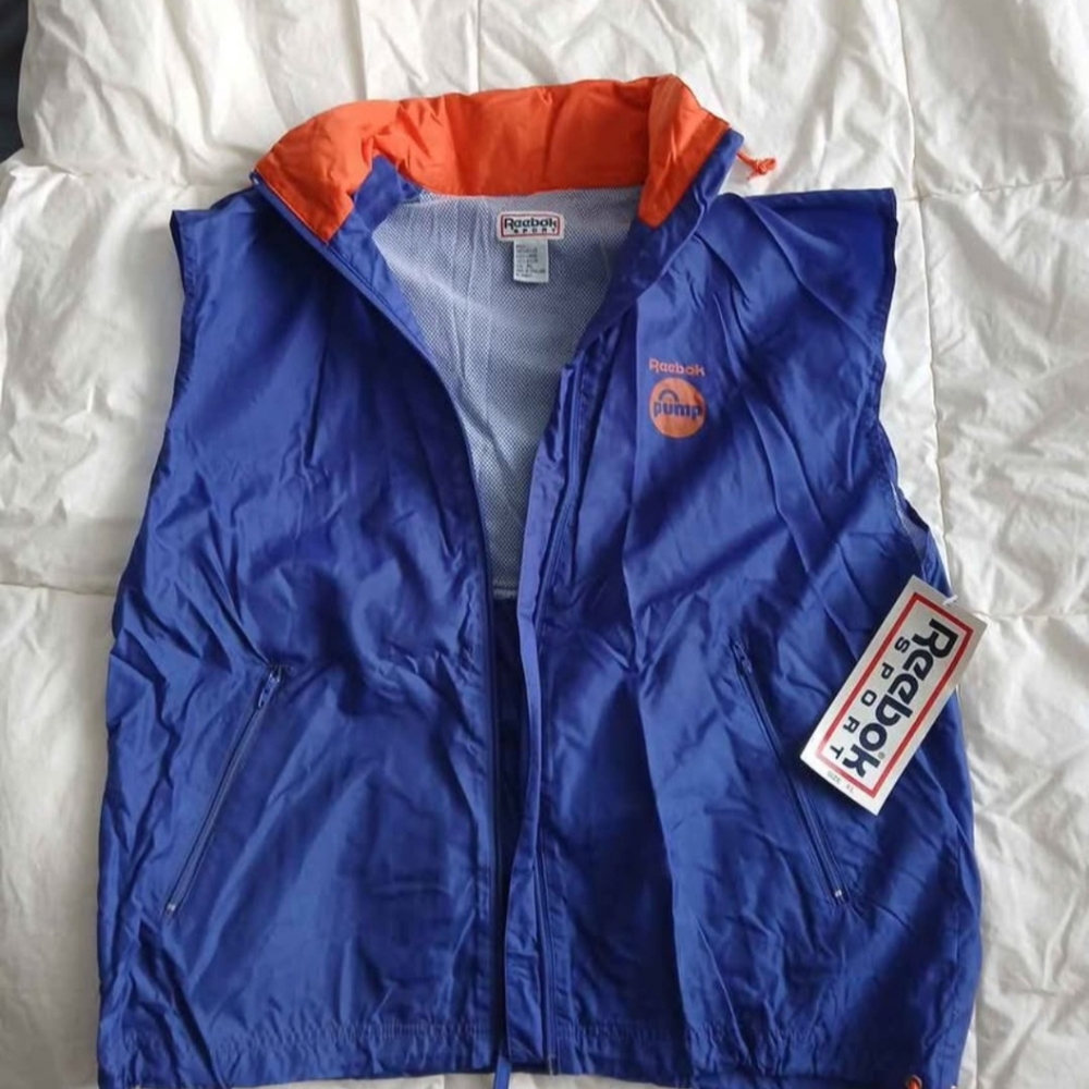 Reebok Sport The Pump Vest New Old Stock Mens XL Blue
